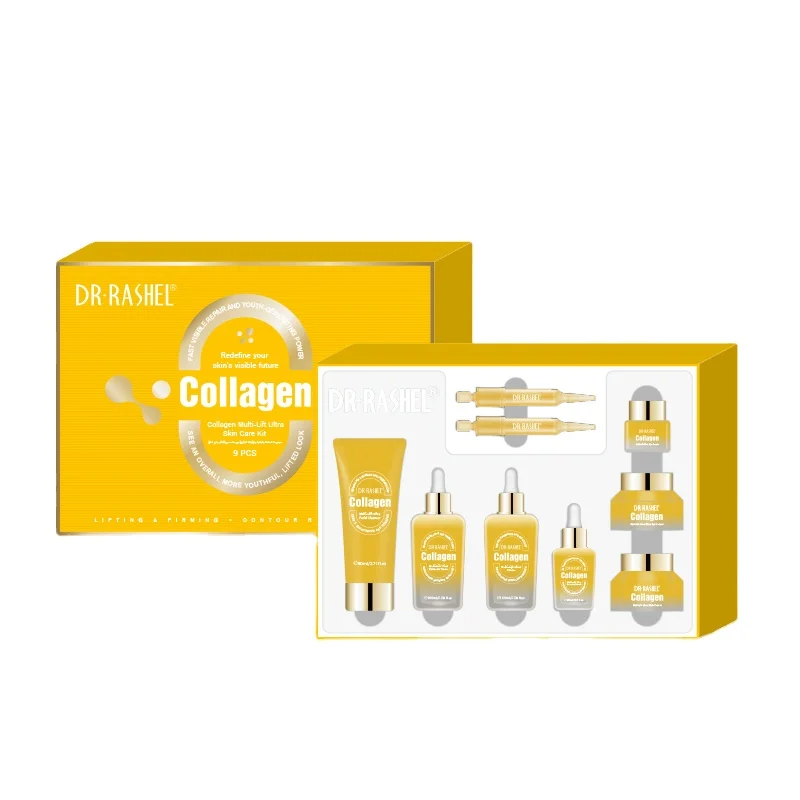 DR RASHEL Facial Set Moisturizing Rejuvenating Anti Aging Collagen Skin Care Set 9pcs