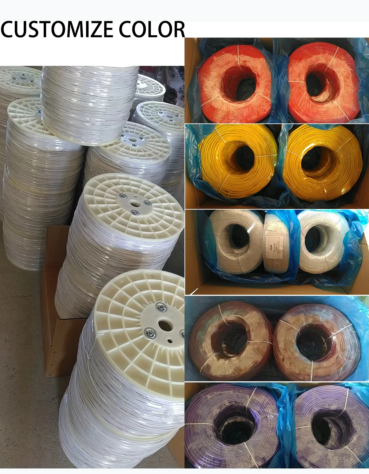 Single Solid Strand Conductor PVC and Silicone Heating Cable Wire