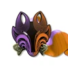 Violet, noir, orange