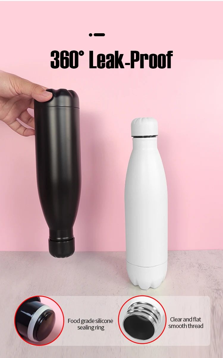 500ml Cola Shape Double Walled Stainless Steel Water Bottle