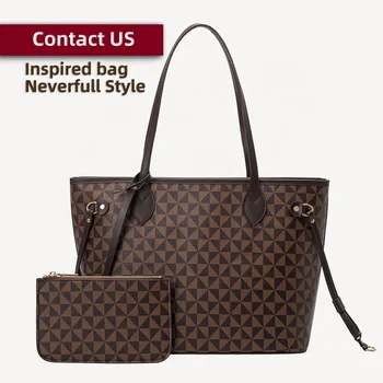 Luxury Designer Neverfull style Tote Bags Casual Plaid Print designer purse and handbags Bag Versatile Totes Shoulder Bag Female