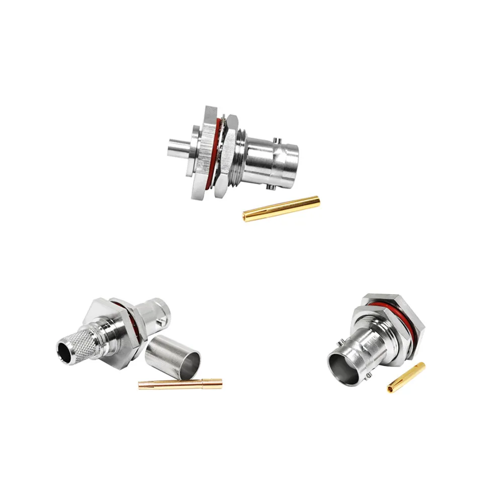 Approvisionnement direct d'usine : fiche femelle BNC 50 ohms, pour montage en saillie, à sertir ou à souder, pour câble RG405 (RG405, 086, 086