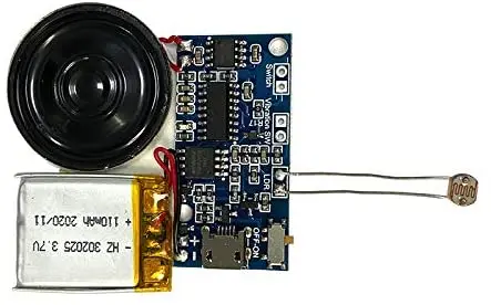Mini Pre-recorded Light Sensor Activated Sound Voice Music Chip Module With Motion Sensor for Gift Box