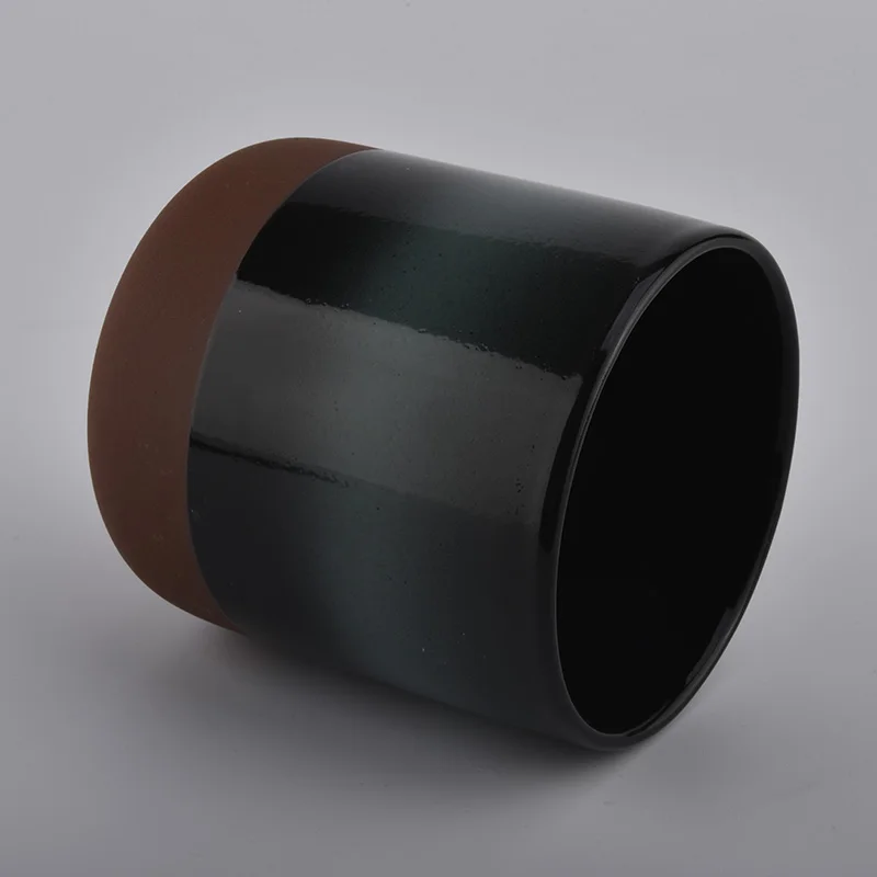 Round Matte Black Ceramic Candle Vessel Wholesale Buy 10 Oz 12oz