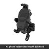 Black N1 phone holder tilted mouth ball head