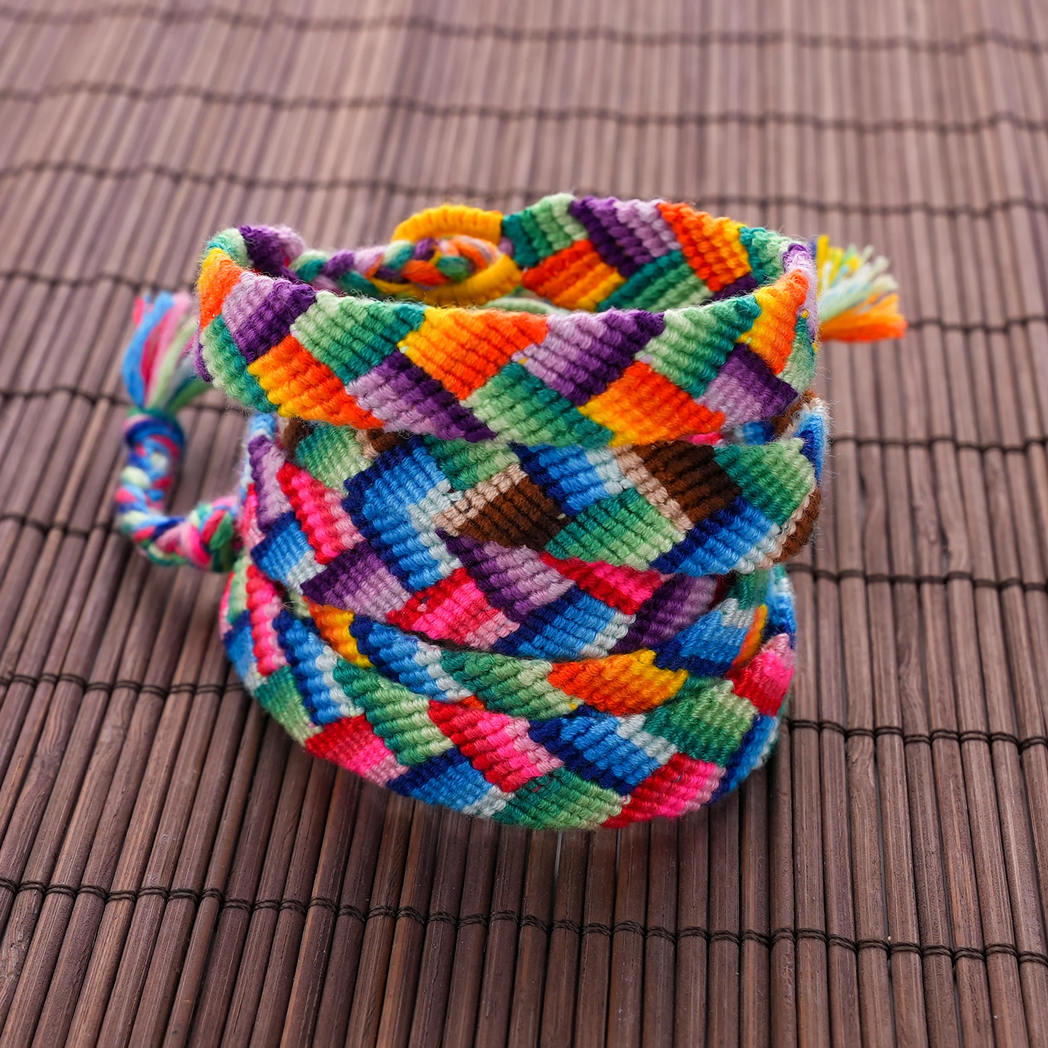Color Chevron Chevron Yarn Bracelet Bracelet Patterns Custom Woven