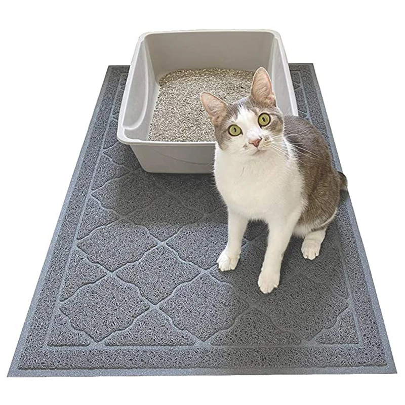 Waterproof Nonslip Custom Colors Pvc Pet Box Litter Mats Cat Sand Litter Feeding Mats Cat