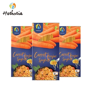 High Quality Ultra Low Calorie High Fiber Carrot Post Surgery Slimming Meals 80g Konjac Spaghetti Noodles