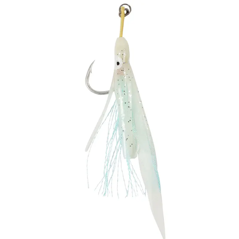 12 Assist Hook #3/0 Con Skirt E Leader In Acciaio Per Jig &ndash; Esche Da Pesca Salate/dolci