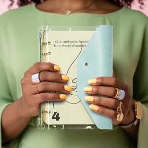 Wholesale Custom logo Notebook New Design Eco-Friendly Transparent TPU PVC Planner A5 A6 A7 Diary PU Leather Printing Journal