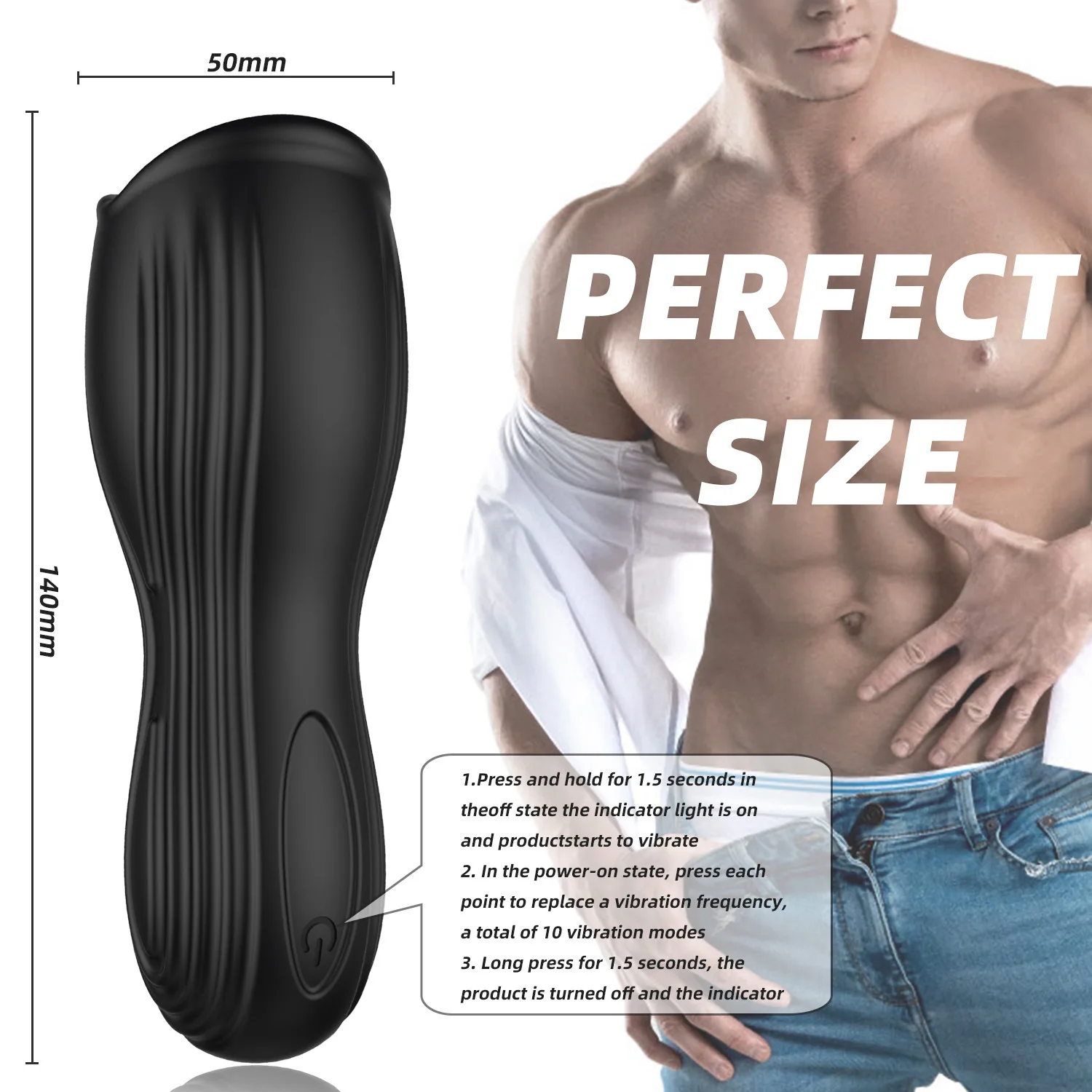 New Men S 10 Frequency Masturbation Machine Massager Mouth Airplane Cup Delay Exercise Machine