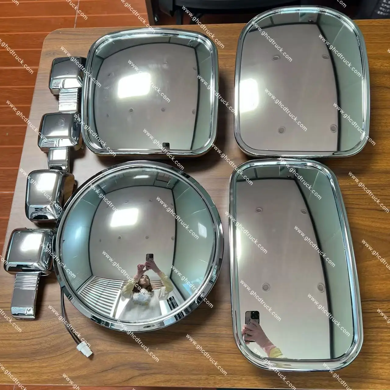 GHCD High Quality Chrome Heating Mirror for Japanese Truck Nissan UD QUN/CD4/CD48/PKB/ISUZU/HINO/MITSUBISHI Factory New Plastic