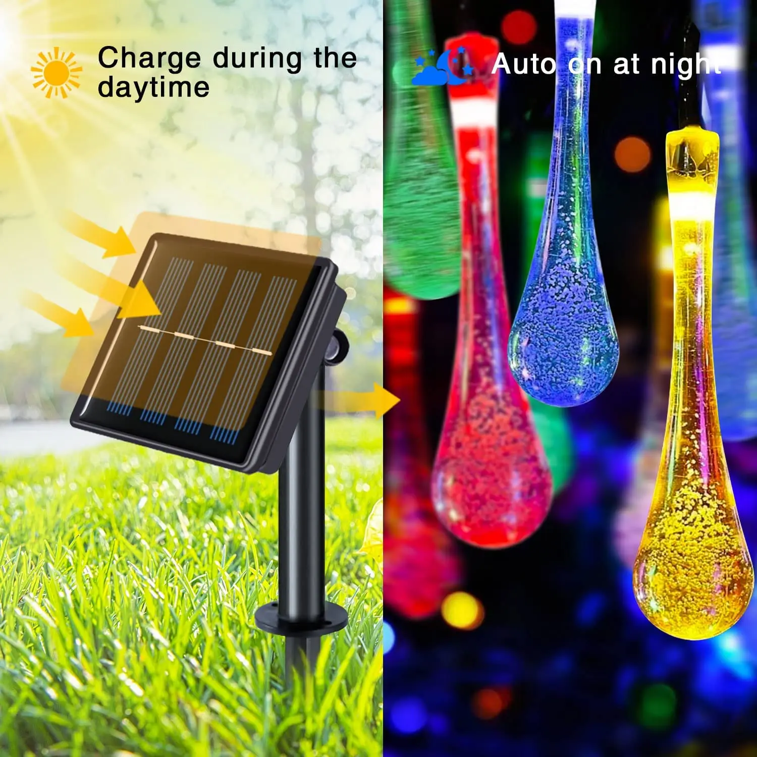 SAUGLAE Solar-Lichterkette 11 M – 60 LED Fairy Lights Für Garten & Deko