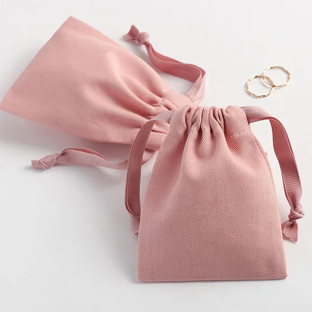 Recyclable Customized Twill Cotton Fabric Drawstring Dust Bags for