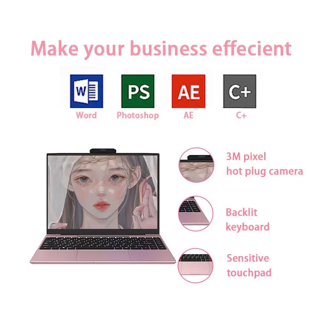 Original Factory Notebook Intel J4125 CPU 8GB DDR4 RAM 128G SSD Intel GPU 13.9 Inch 3K Win 10 Slim Laptop for Office Student