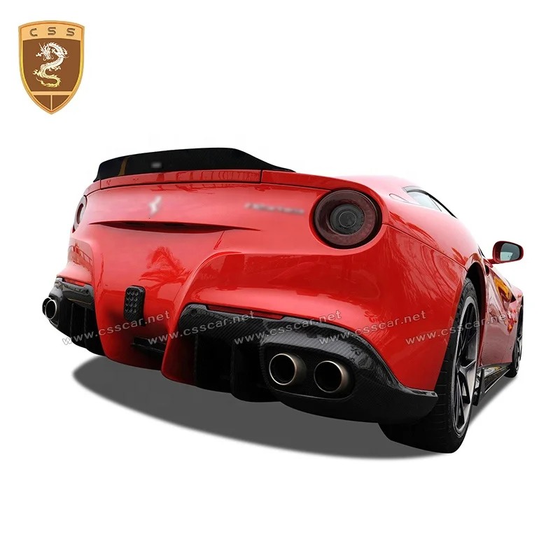 Good Fitment DNC Style Body Kit Carbon Fiber Front Lip Side Skirts Spoiler Bodykit for Ferrari F12 Berlinett