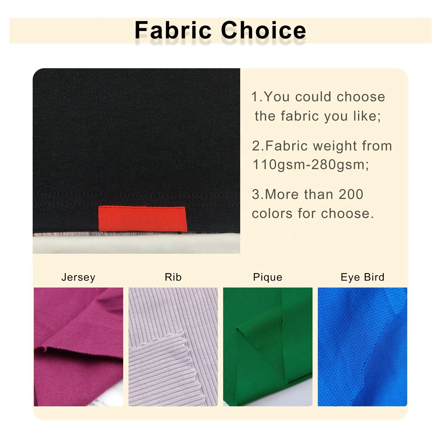 OEM Manufacturer Supply Wholesale Heavyweight 280GSM 100% Combed Cotton Fabric Plain Blank Tee Embroidery Basic Tshirt Cotton