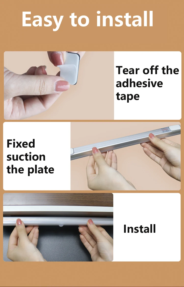 USB充电传感器夜灯无布线家庭过道衣橱抽屉运动传感器发光二极管灯