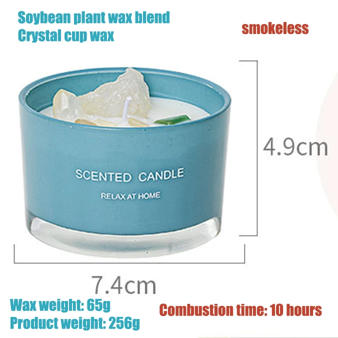 Luxury Home Fragrance Scented Soy Wax Aromatherapy Gemstone Healing ...