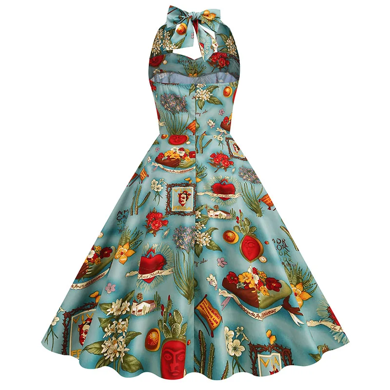 Shop Our 50s Women's Vintage Rockabilly Pinup Halter Dress
