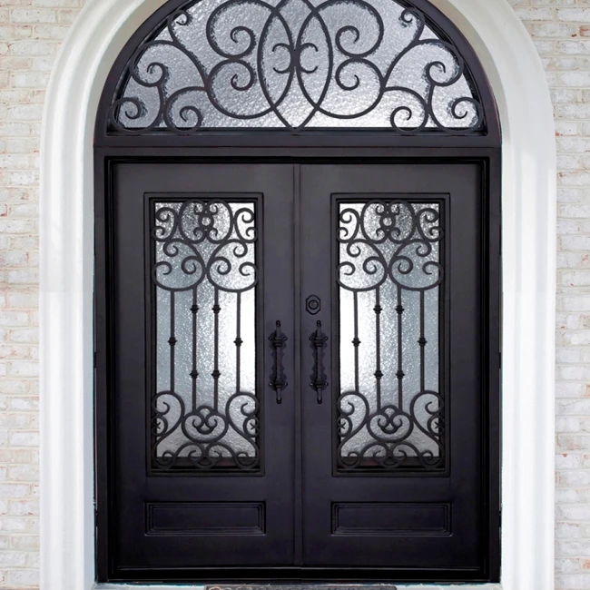 Горячая Распродажа, французская кованая железная входная дверь для наружной двери