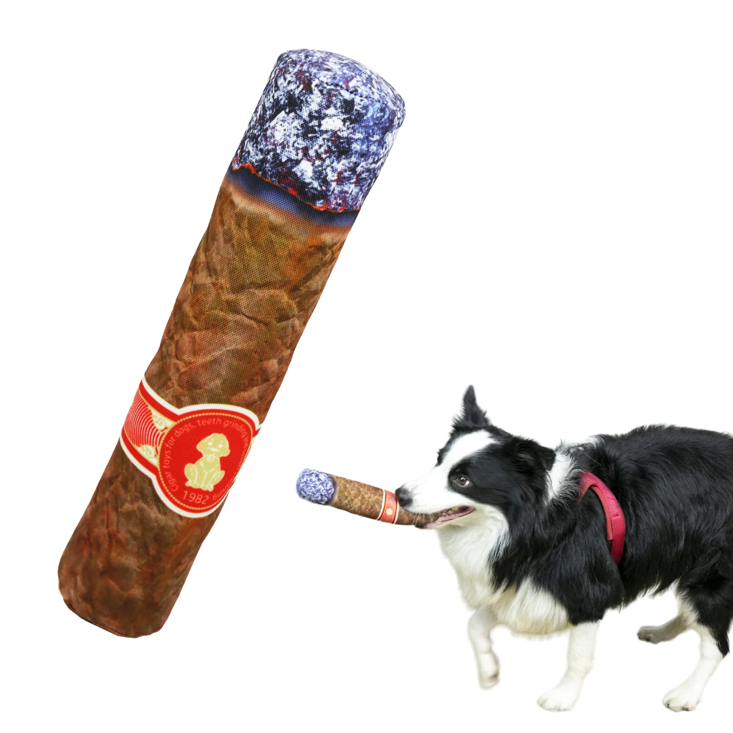 cigarette toy dog Creative Funny Durable Plush Cigarette Squeaky Dog Toy Sustainable for  Playful Play