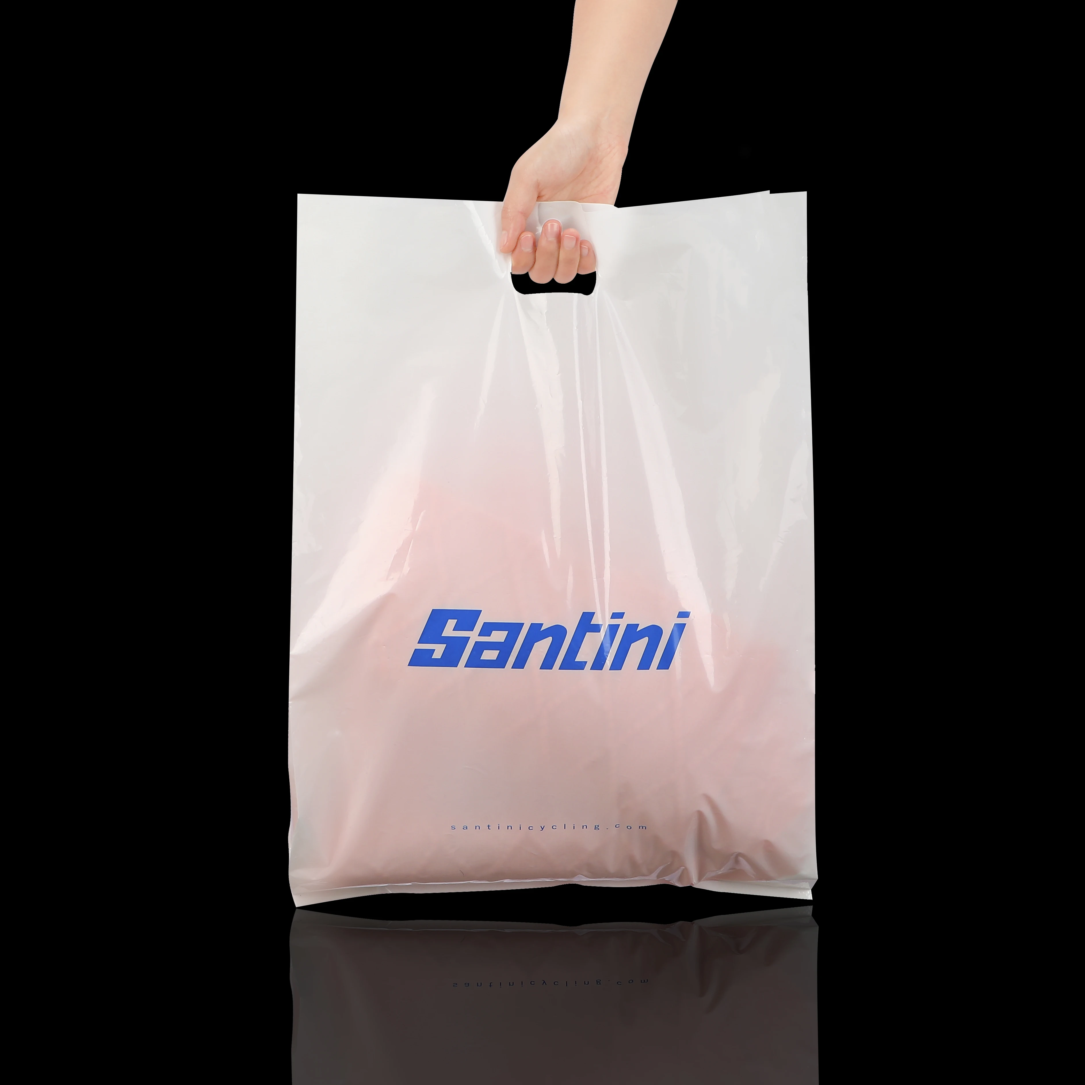 Custom Promotional Printed Logo Design Bag Packaging Plastic Custom Shopping Custom Die Cut Shape Mylar Bags Handle