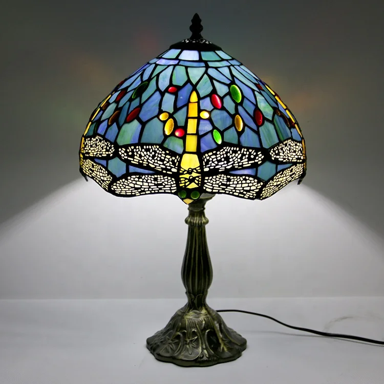 ロングフイジェン ティファニー ステンドグラスランプ 18インチ 多色