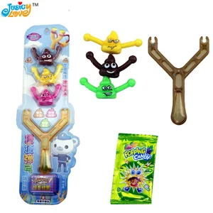 Wholesales Colorful Sticky Poo Plastic Flying Wall Climbing Shooting Catapult Toys With Popping Candy