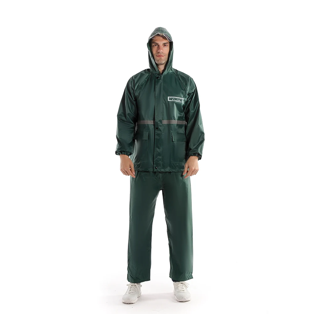 Высококачественный плащ для взрослых, рабочая одежда, дождевик, дождевик, пальто с брюками, водонепроницаемый дождевик