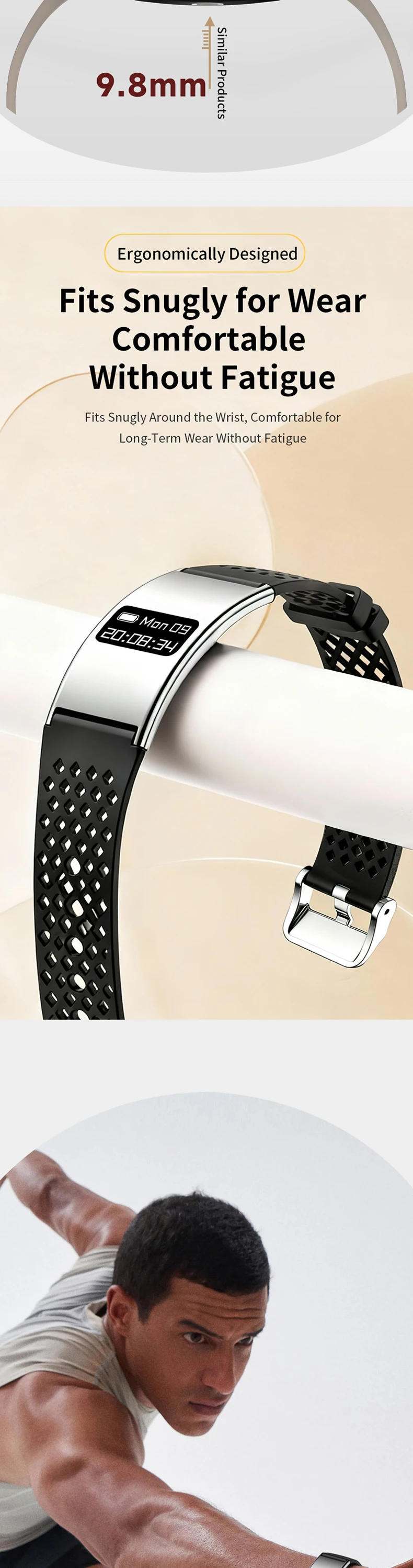 product wholese price b8 smart bracelet fashion jewelry nx wear app control heart rate blood oxygen sleep android watch for women-2