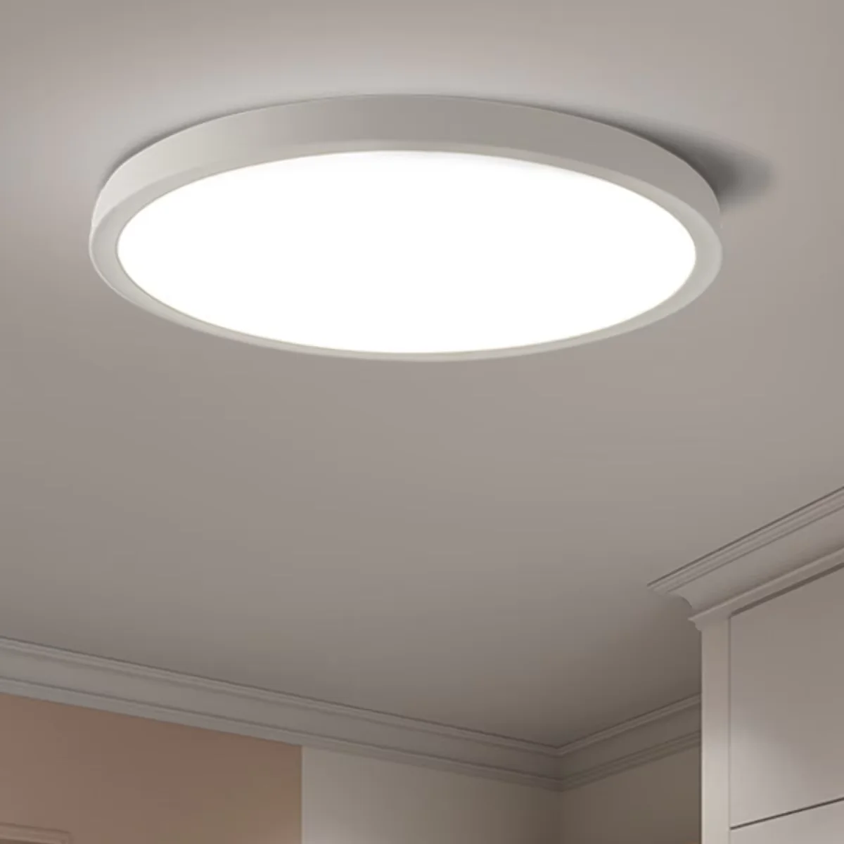 مصباح سقف عصري للغرفة المعيشية من الحديد والأكريليك يعمل بالتيار المتردد مثبت على السطح بلون أسود غير لامع LED 2700 كلفن أبيض دافئ