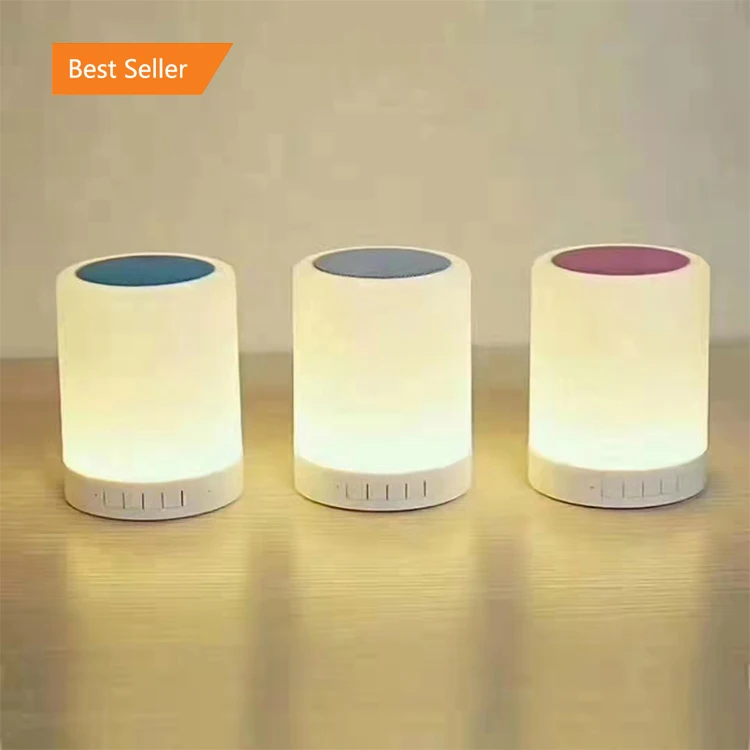 LED Speaker with Touch Sensitive Light Outdoor Portable Sound Box Suitable for Night Beach Bicycles Students Gifts
