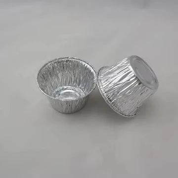 TIA YB24 Ruffled Wall Egg Tart Foil Container Crinkled Circular Tart Mold Disposable Egg Tart Foil Container