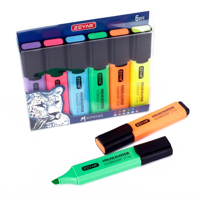 zeyar highlighters dual tips marker pen