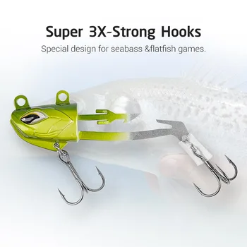 CHEERY 21g/28g Soft Vibration Jig Head Jig Lure with Two Line Eyes, Soft Plastic Bass Fishing Lure Leurre Souple NOEBY – Soft Lure – view 5