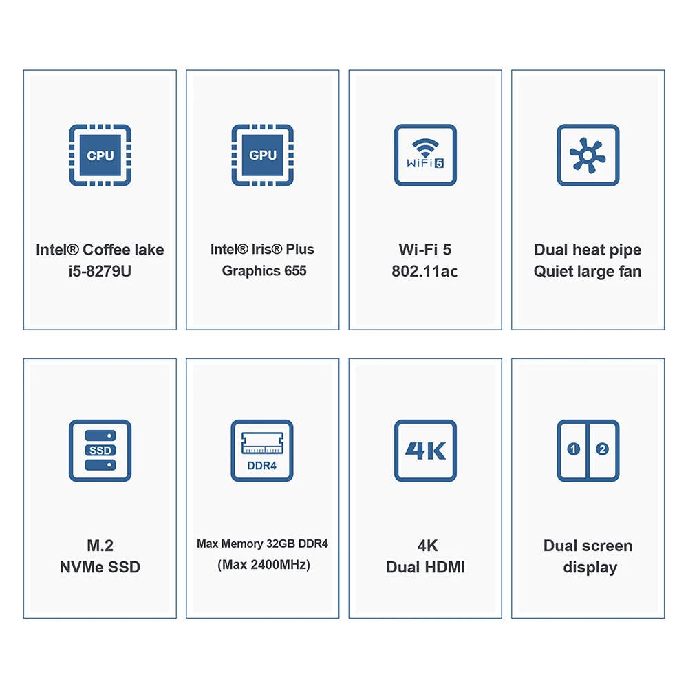 Source Beelink Sei i5-8279U мини ПК win 11 pro двухъядерный процессор Wi-Fi  5 BT4.0 4K HD type-c Мини ПК для работы и игры on m.alibaba.com