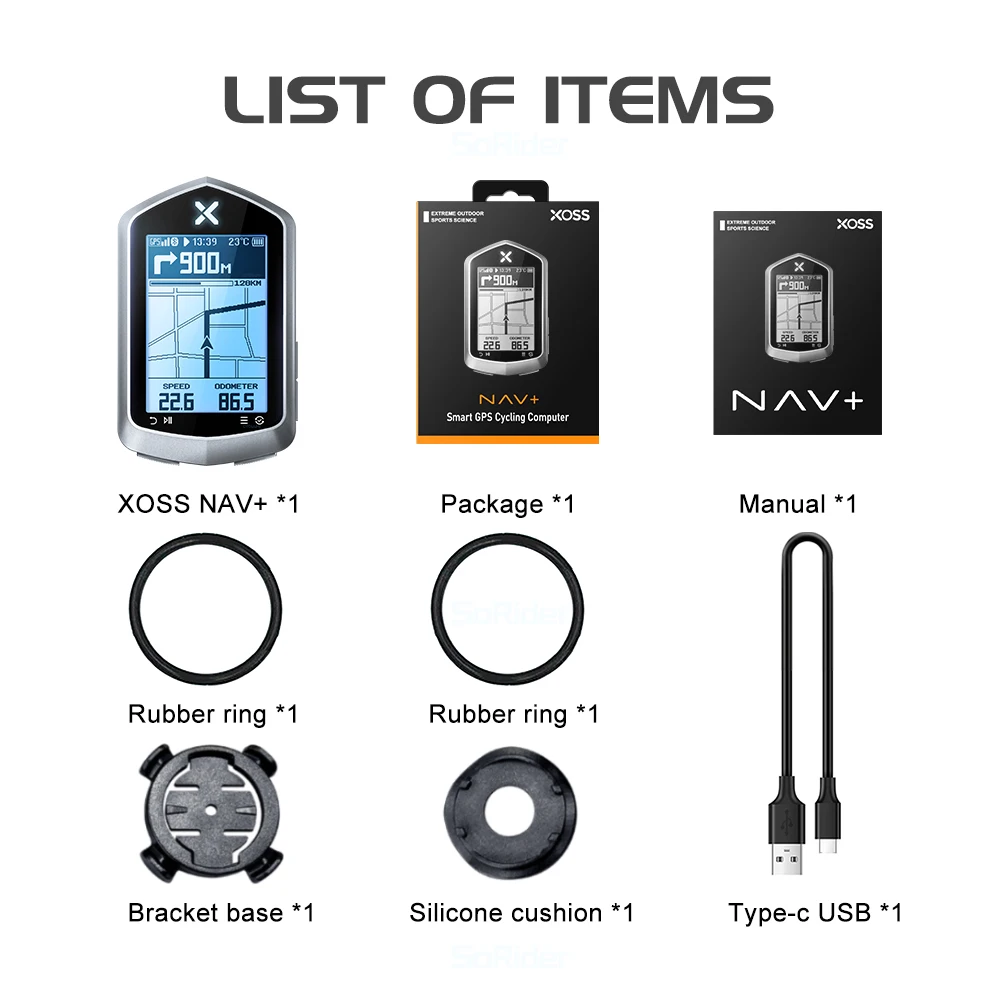 XOSS NAV Plus GPS Bike Computer - Waterproof & Feature-rich