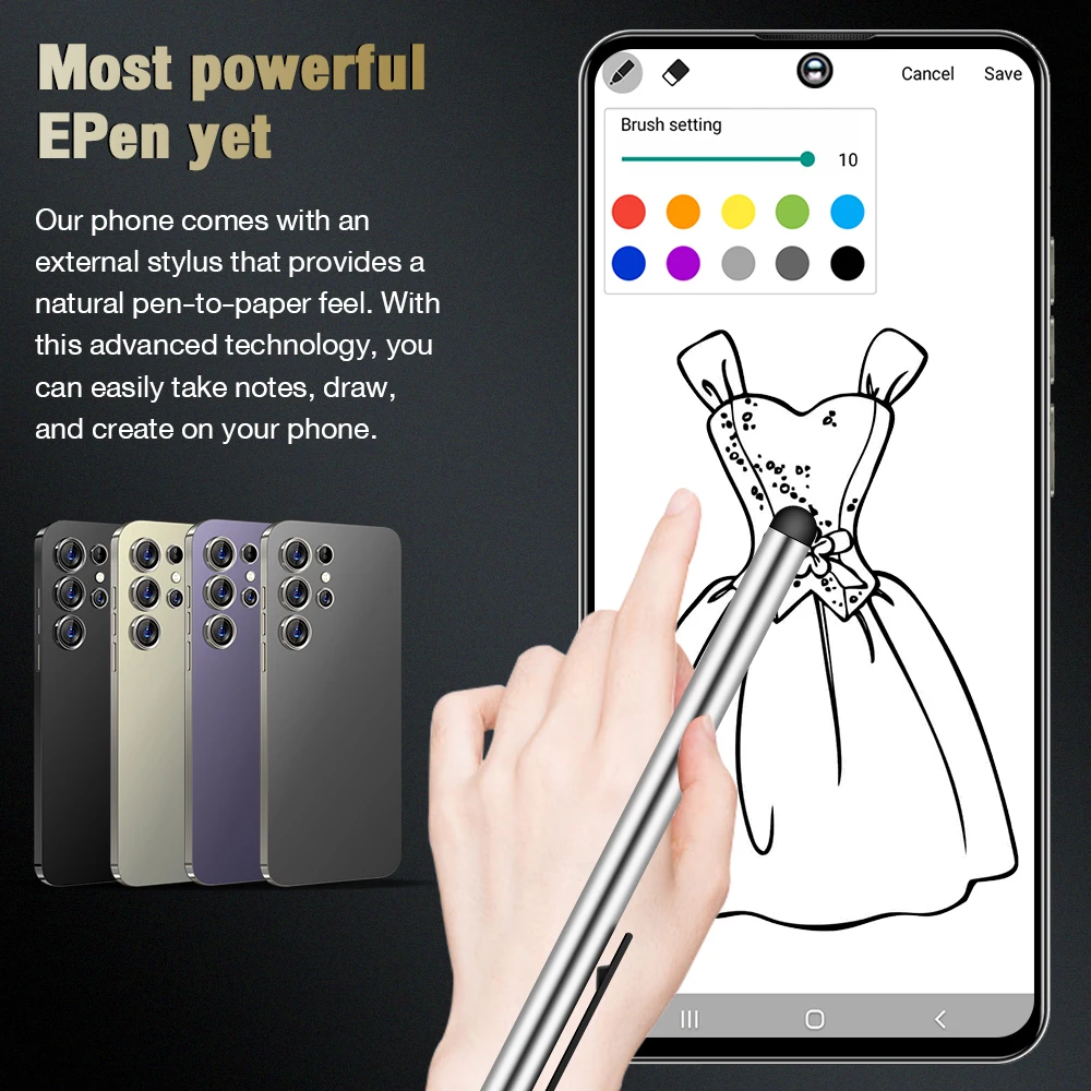 Latest Global Version Smartphone S25 Ultra+ Fold Design Phone High Refresh Rate Screen GPS Spotify 5g LTE Cell Mobile Phone