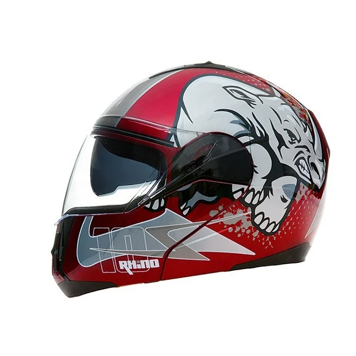 WLT-168 DOT Flip up Full Face Helmet - ABS Shell, Customizable