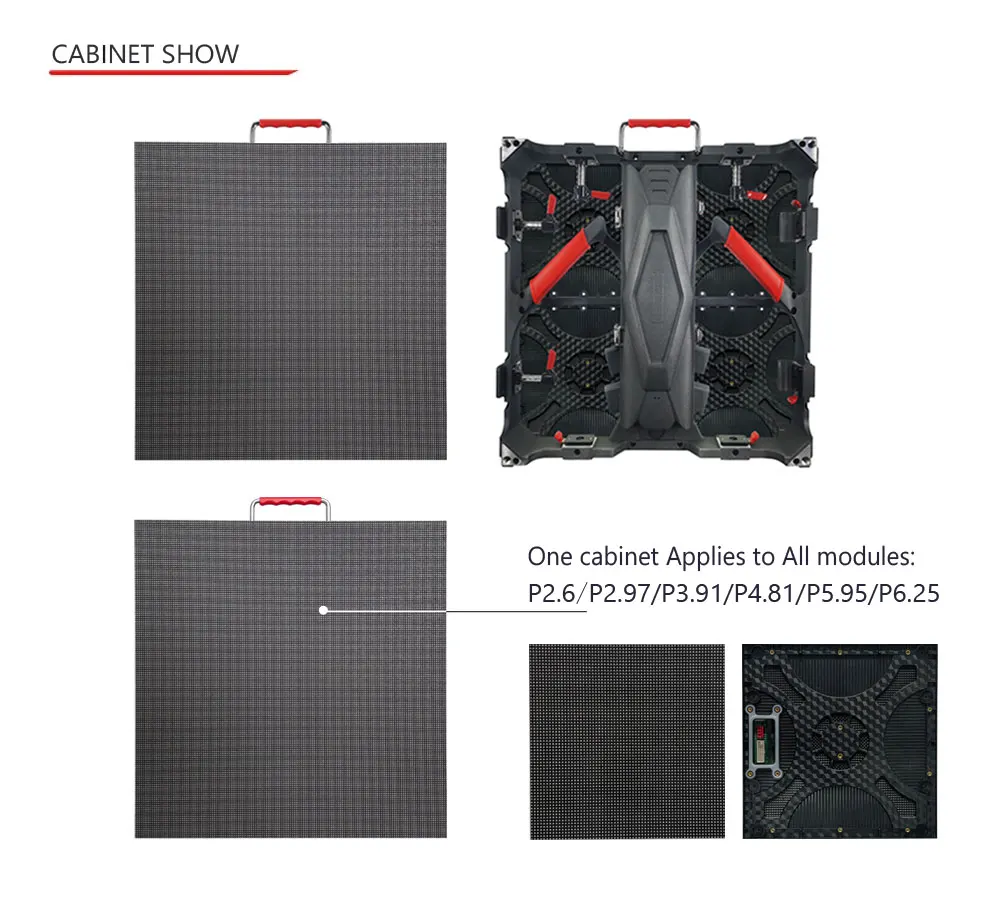 Full Color P3.91 Indoor Led Video Wall 500x500 Aluminium Die Casting Cabinet