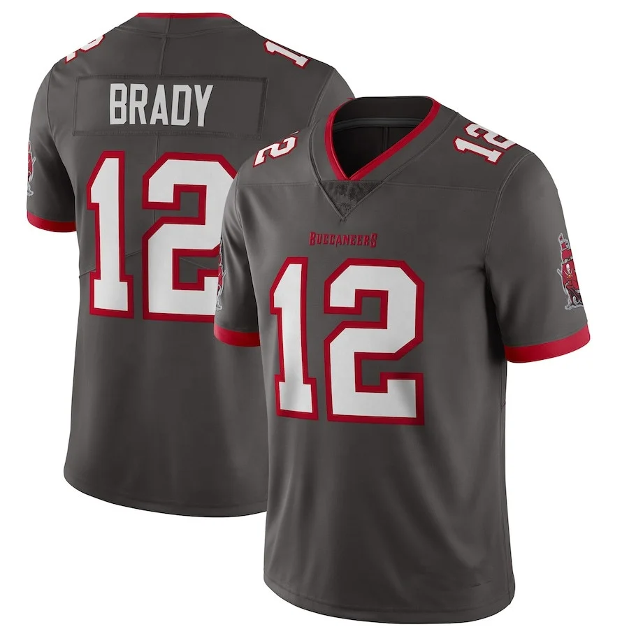 Wholesale 2022 Mens' Tampa Bay Jerseys Tom Brady #12 Stitched VP Limited  Football Jersey Wholesale - Red/White From m.