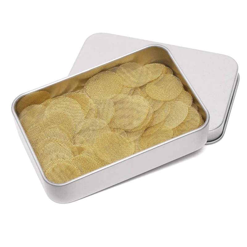 tobacco netting for sale 9.5/12.7/15/19/20mm Brass Mesh Tobacco Filter Disc, Metal Wire Mesh Smoking  Pipe Screen
