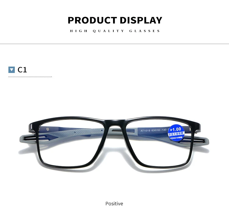 2023 New Vintage Reading Glasses Tr90 Sports Light Anti Blue Light ...