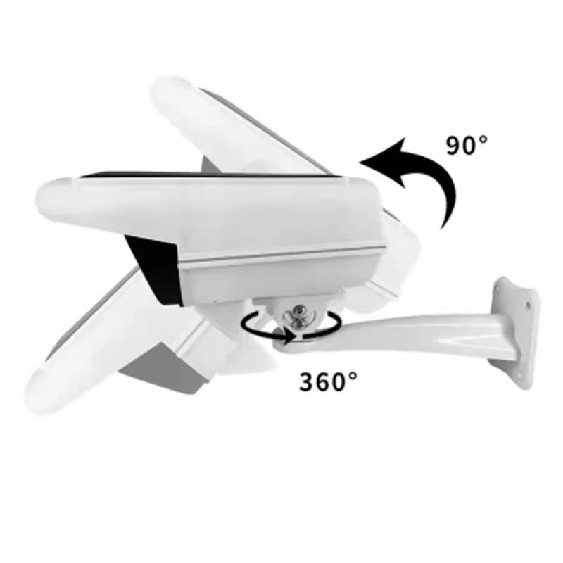 Cámara De Vigilancia Falsa Solar Con 80 LEDs, Sensor Movimiento, IP65, -10°C A 60°C, 195x104x90mm