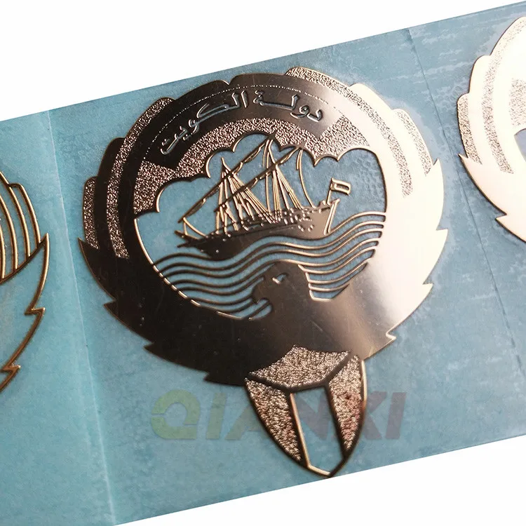 Custom Transfer Stickers for Sunglasses Gift Box Perfume Bottle 3D Trademark Metal Stickers
