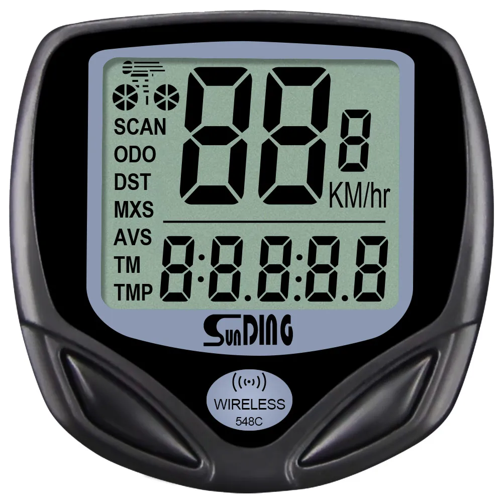 Multi Function Digital  Bicycle Speed Meter Waterproof Wireless Bicycle Computer LCD with Back Light for Mountain Bike