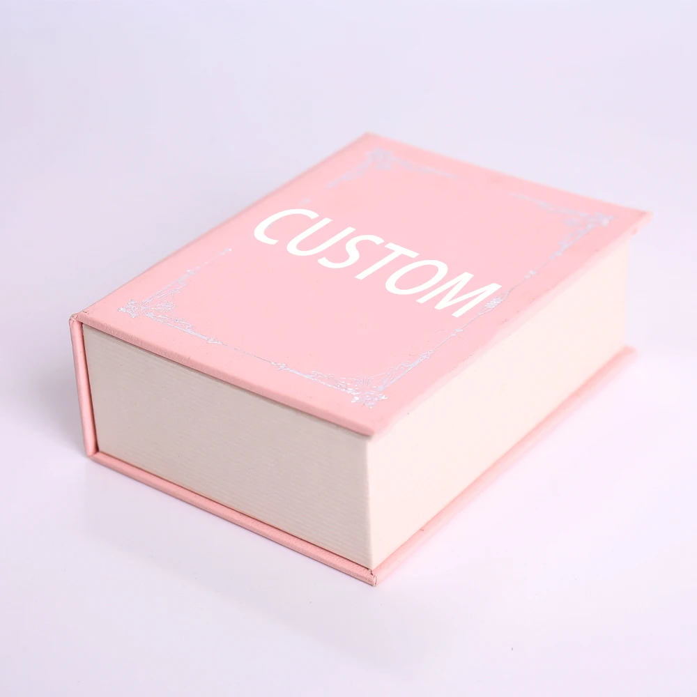 תיבת מתנה קשיחה מגנטית בסגנון ספר מותאמת, אריזה מקופלת מקרטון גלי עשיר, ציפוי מט, שירות OEM/ODM