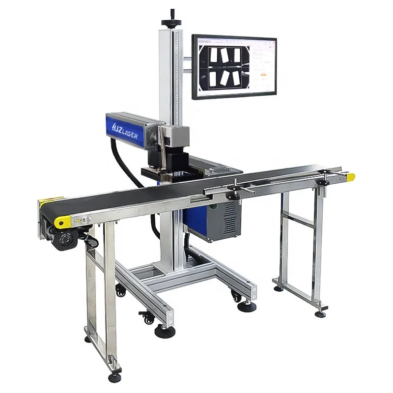 Black HDPE PE PVC Pipe Cable Laser Printer 30w Fiber Flying Laser Marking Machine
