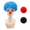 Fans sport light blue afros
